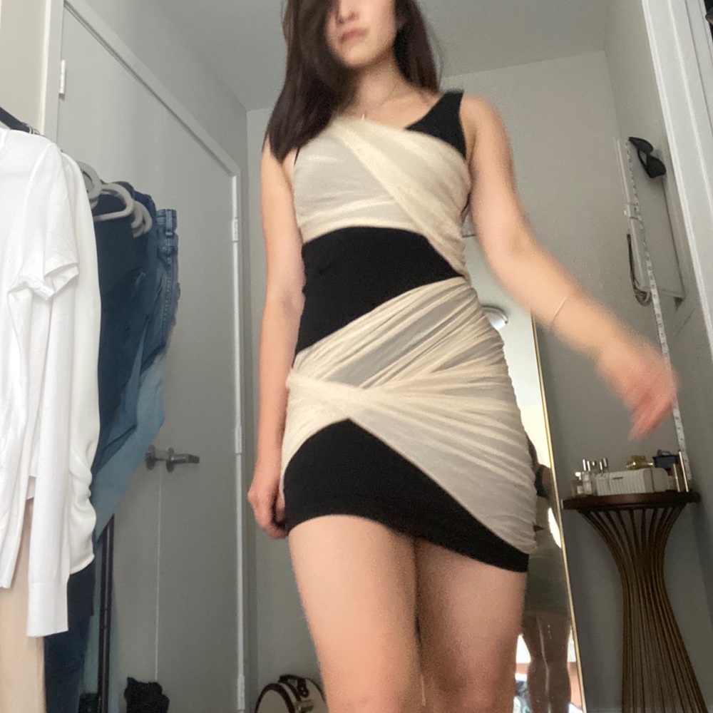 Alice and Olivia Mesh Wrap Dress